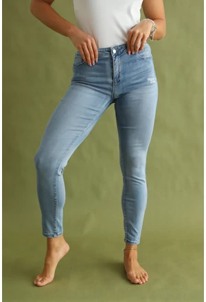 VALA Hímzett Farmernadrág