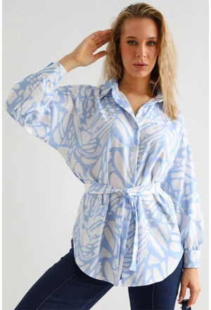 POLANA Mintás Ing - Kék Mintás