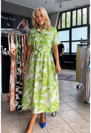 WANDA Lenhatású Mintás Ruha