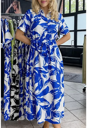 WANDA Lenhatású Mintás Ruha